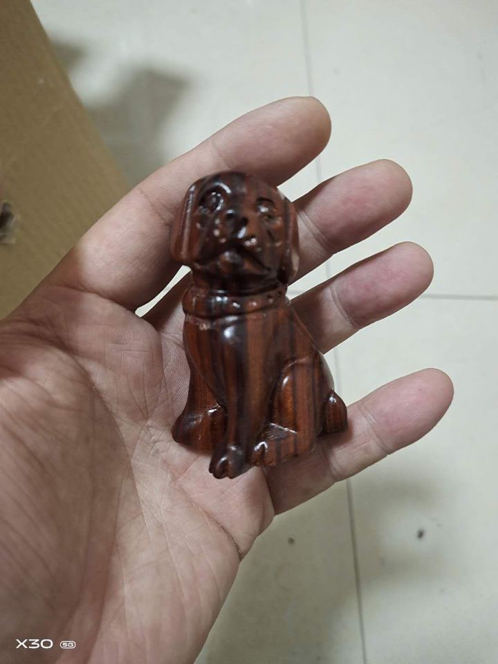 HAND CARVED WOODEN DOG Paasolainen's Gifts